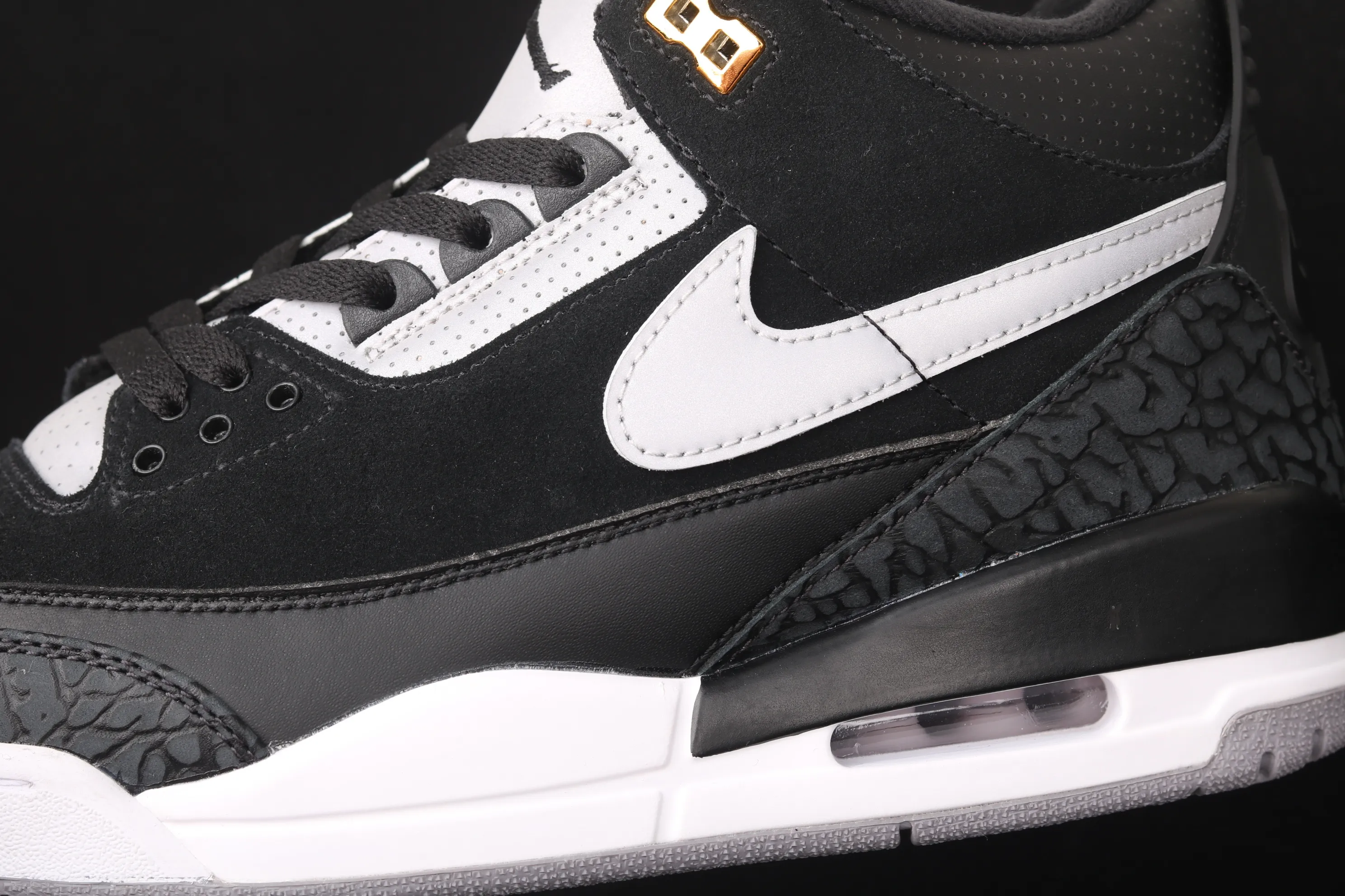All categories Air Jordan Jordan series basketball shoes Air Jordan 3 Air Jordan 3 Retro Tinker AJ3 Joe 3 reflective black cement CK4348-007